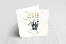 Kleine panda met blaadjes vast Kleine panda met blaadjes vast